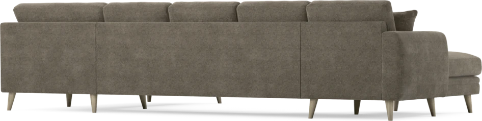 Eden - 3-sits soffa med schäslong vänster och divan höger - Brun