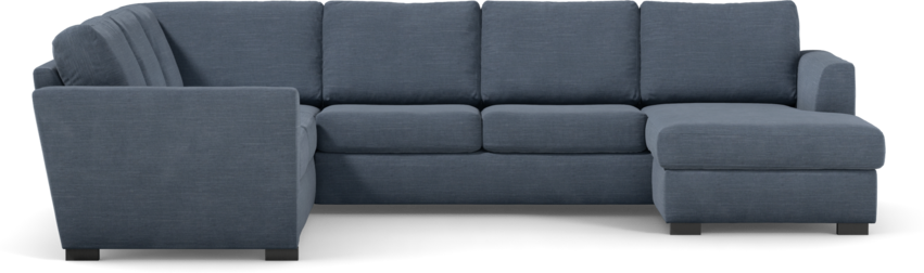 Friday - Hörnsoffa, 2+3-sits med schäslong höger - Blå