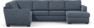 Friday - Hörnsoffa, 2+3-sits med schäslong höger - Blå