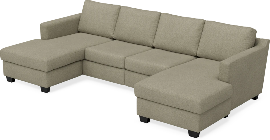 Friday - 2-sits soffa med två schäslonger - Beige