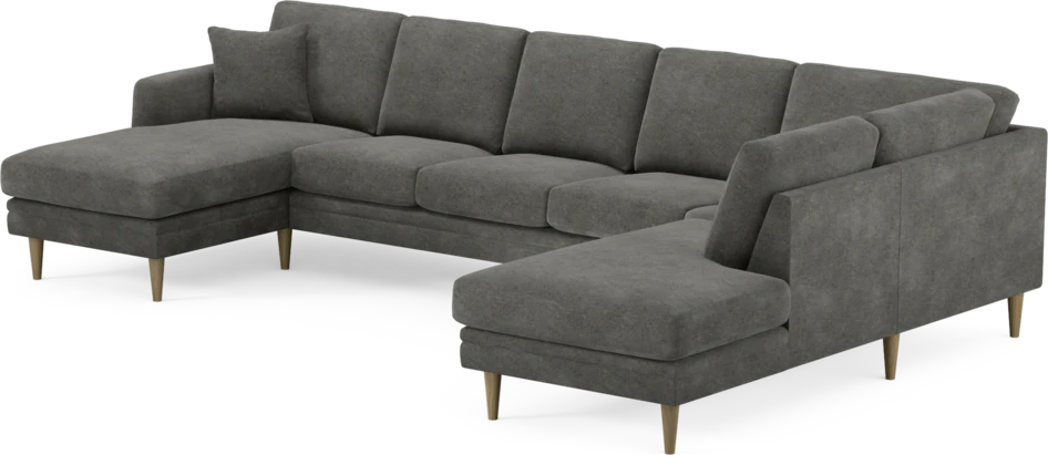 Eden - 3-sits soffa med schäslong vänster och divan höger - Grå