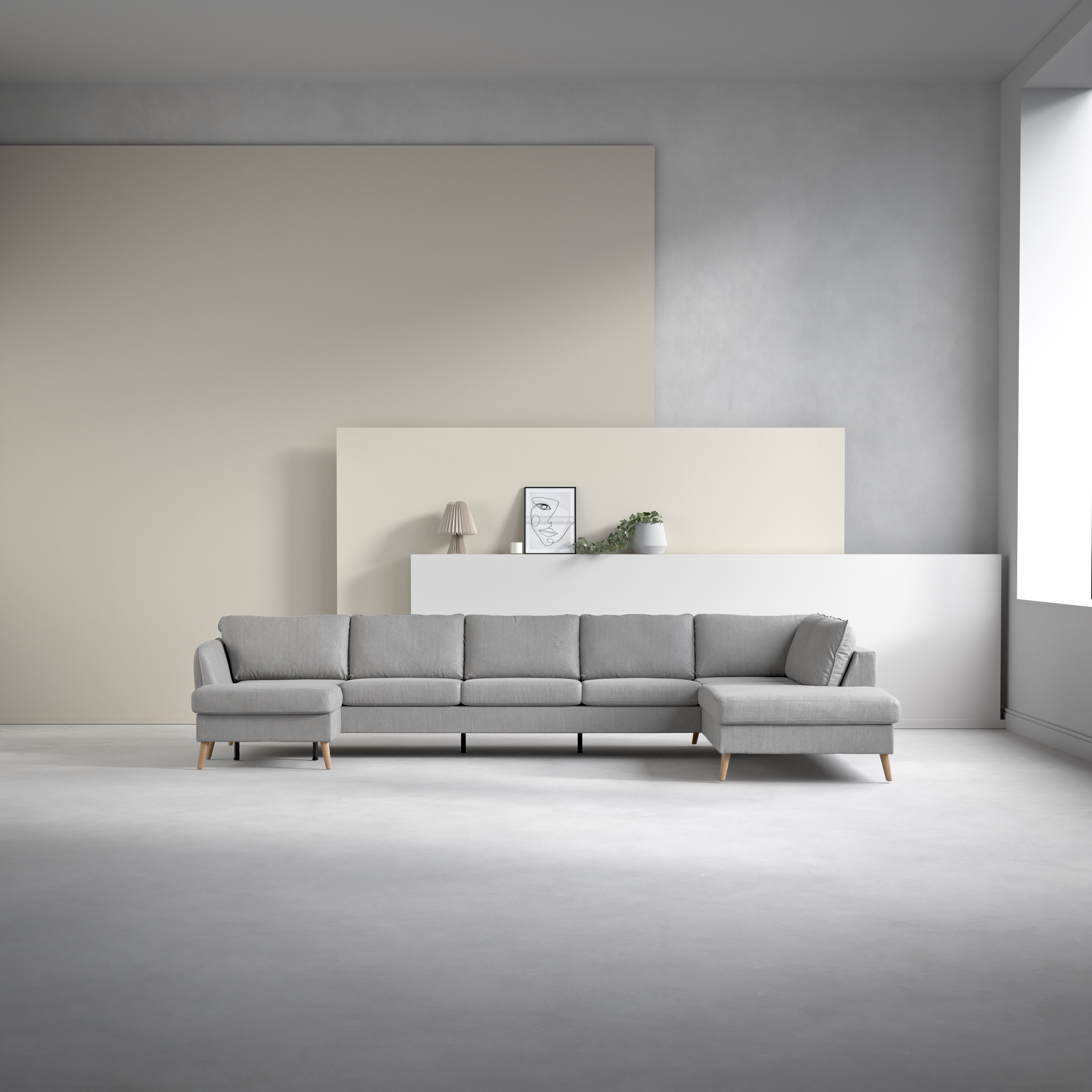 County - 4-sits soffa med schäslong vänster och divan höger - inspiration