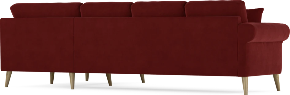 Eden - Hörnsoffa, 3+1-sits - Röd