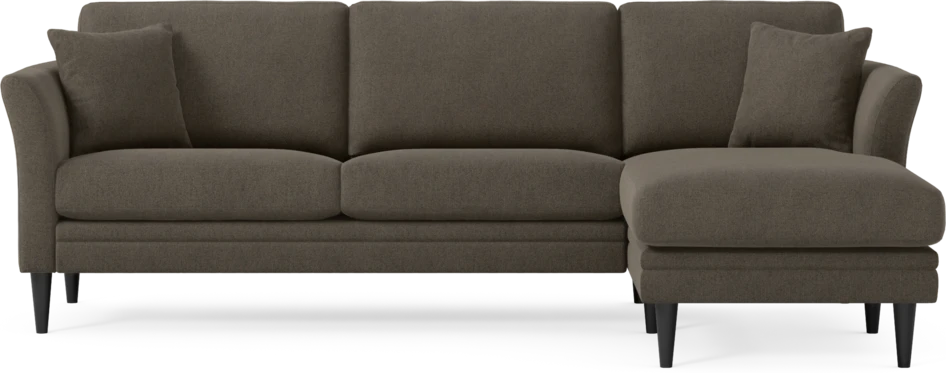 Eden - 2,5-sits soffa med schäslong - Brun