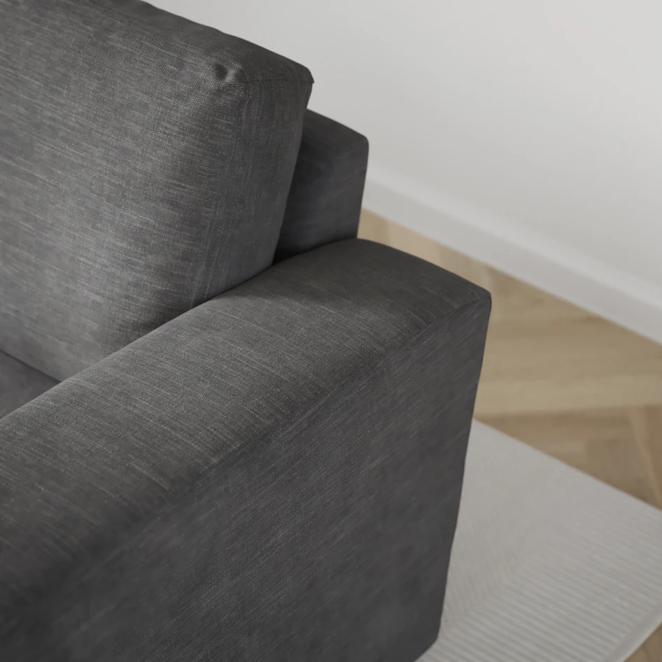Friday - 2,5-sits soffa med divan höger - Grå