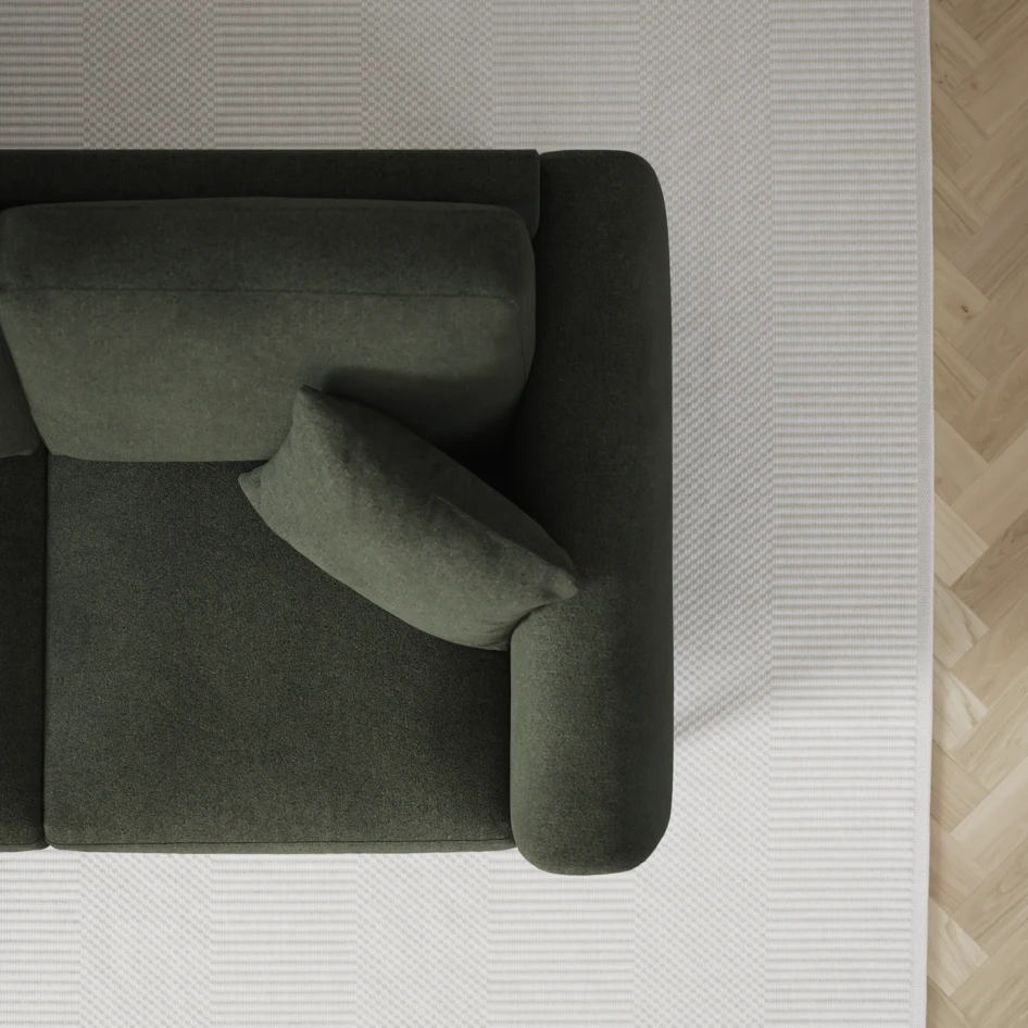 Eden - 3-sits soffa svängd - Grön