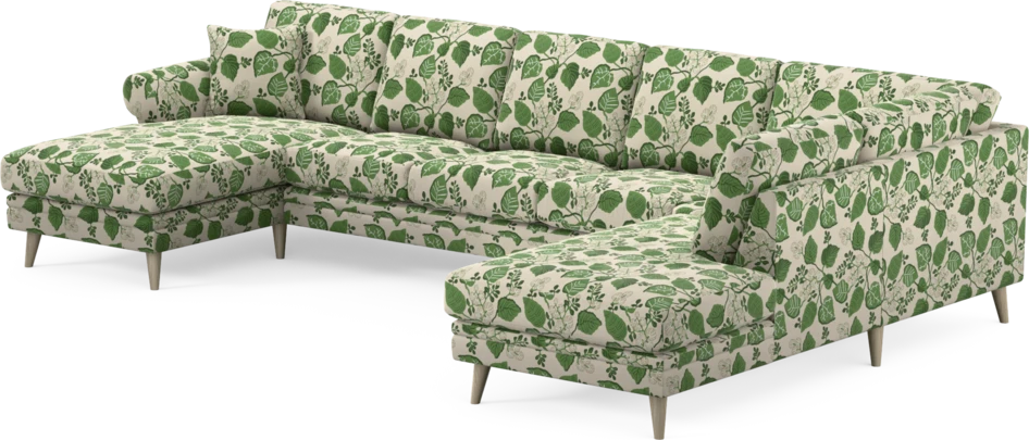 Eden - 3-sits soffa med schäslong vänster och divan höger - Flerfärgad
