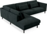 Willow - 3-sits soffa med divan vänster, fast klädsel - Blå