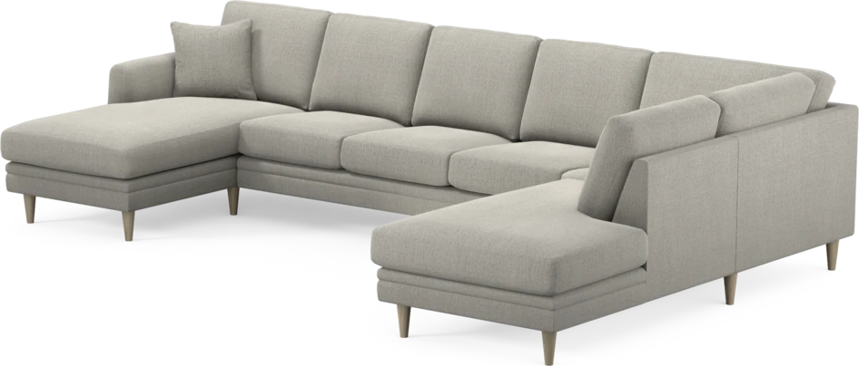 Eden - 3-sits soffa med schäslong vänster och divan höger - Grå