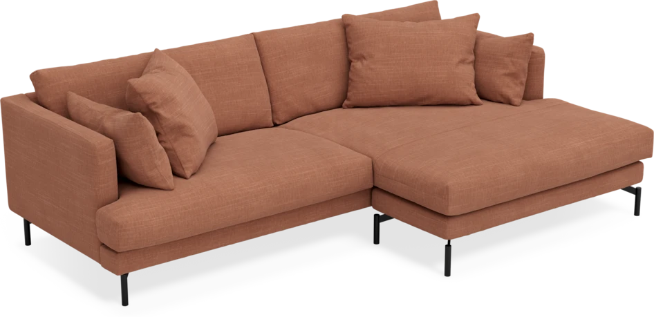 Harper - 4-sits med schäslong XL höger - Orange