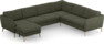 County - Hörnsoffa, 3+2-sits med schäslong vänster - Grön