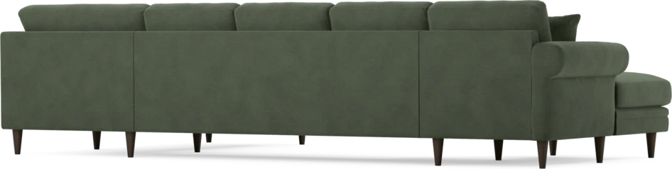 Eden - 3-sits soffa med schäslong vänster och divan höger - Grön