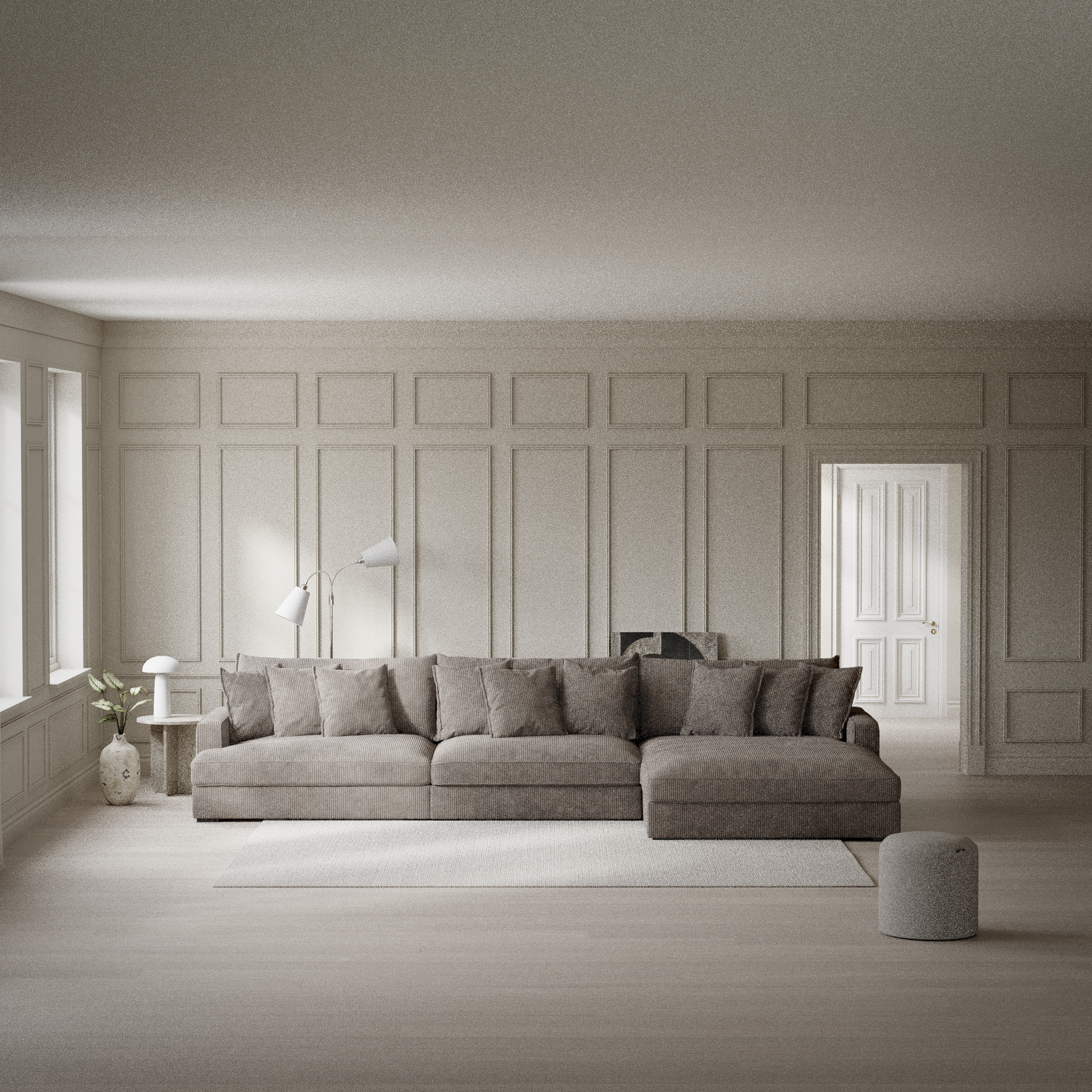 Rossi, 4-sits soffa med schäslong XL höger