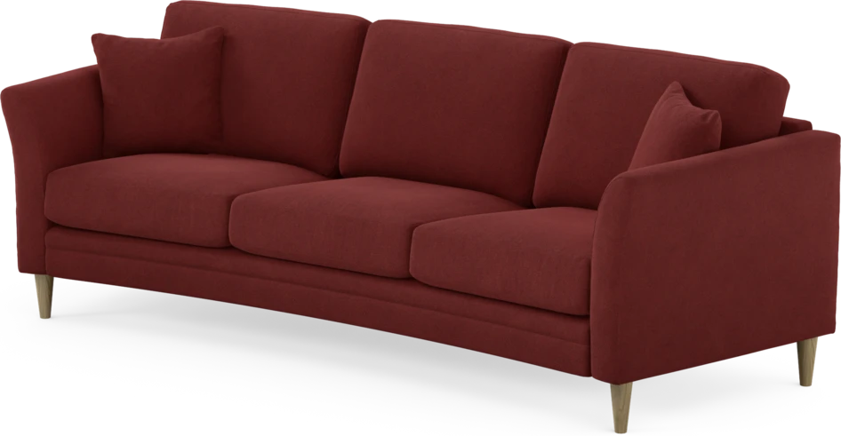 Eden - 3-sits soffa svängd - Röd