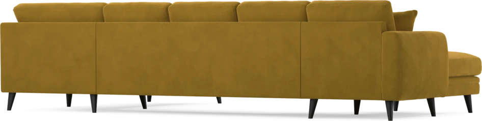 Eden - 3-sits soffa med schäslong vänster och divan höger - Gul