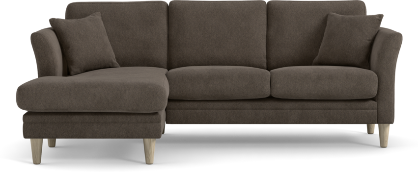 Eden - 2-sits soffa med schäslong - Gul