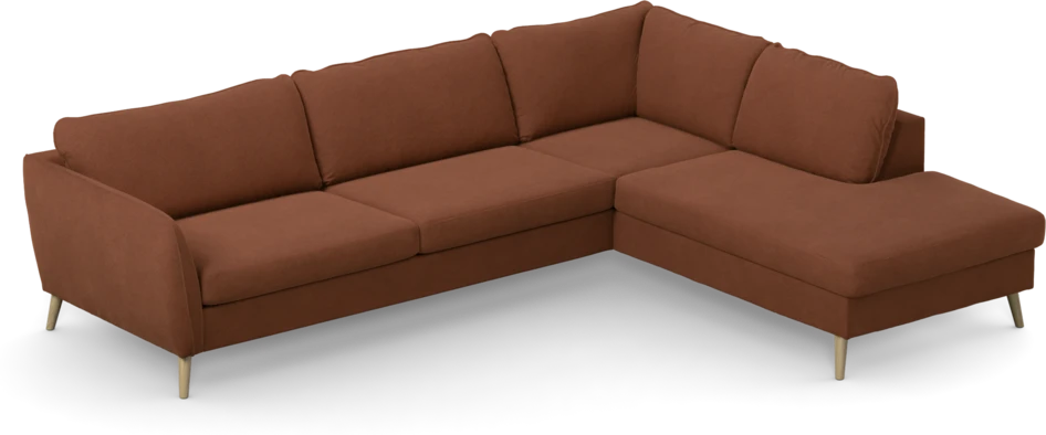 County - 2,5-sits soffa med divan höger - Orange