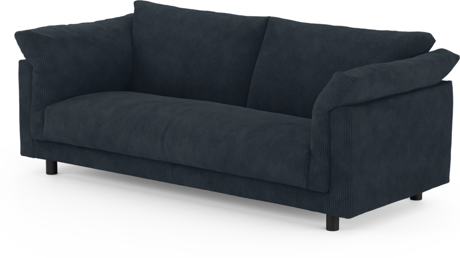 Cherrie - 2,5-sits soffa, hel dyna, fast klädsel - Blå