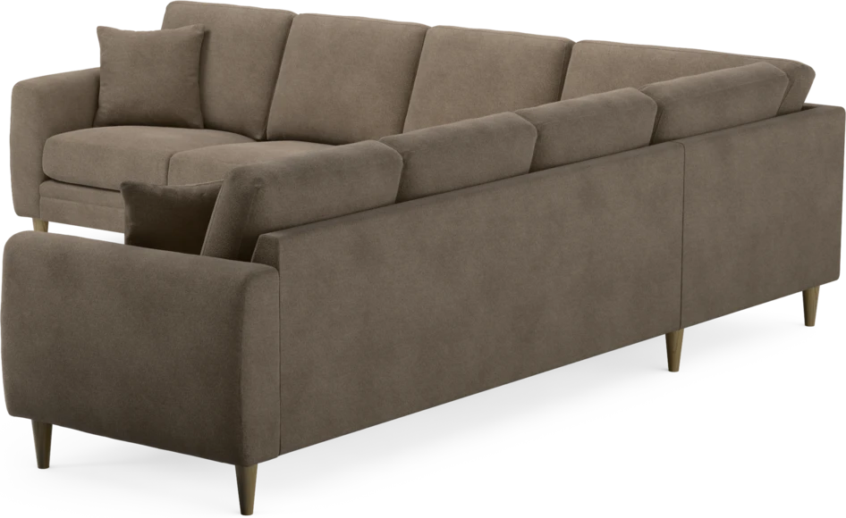 Eden - Hörnsoffa, 3+3-sits - Brun