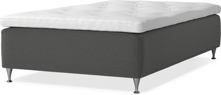 Delux Dream - Ramsäng, enkelsäng med bäddmadrass - Grå
