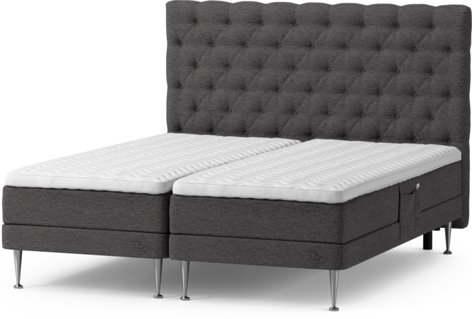 Särö Comfort, Ställbar säng, dubbelsäng med bäddmadrass och Pikerad sänggavel