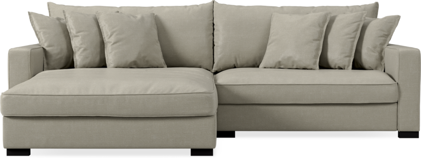 Rossi - 2-sits soffa med schäslong XL vänster - Grå