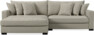 Rossi - 2-sits soffa med schäslong XL vänster - Grå