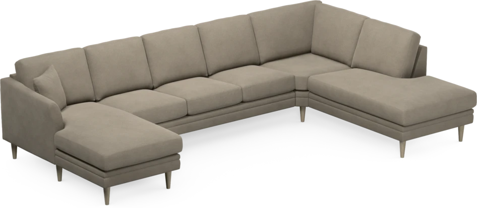 Eden - 3-sits soffa med schäslong vänster och divan höger - Beige