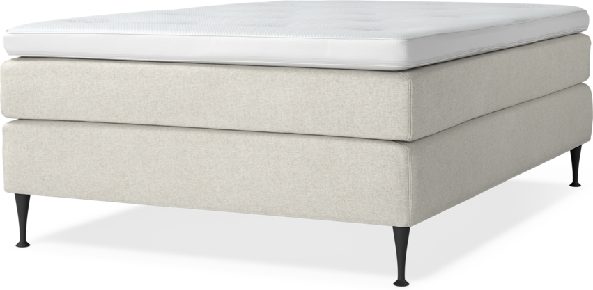 Delux Sense - Kontinentalsäng, enkelsäng 140 cm med bäddmadrass - Beige