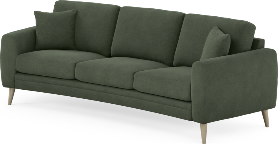 Eden - 3-sits soffa svängd - Grön