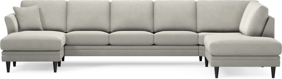 Eden - 3-sits soffa med schäslong vänster och divan höger - Grå