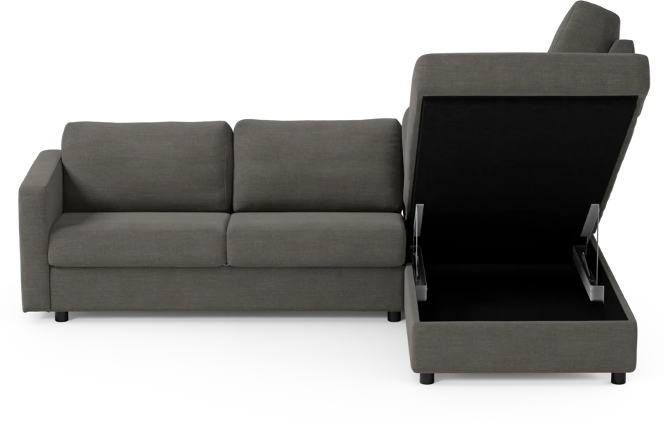Lindö - Bäddsoffa 2,5-sits med divan - Grå