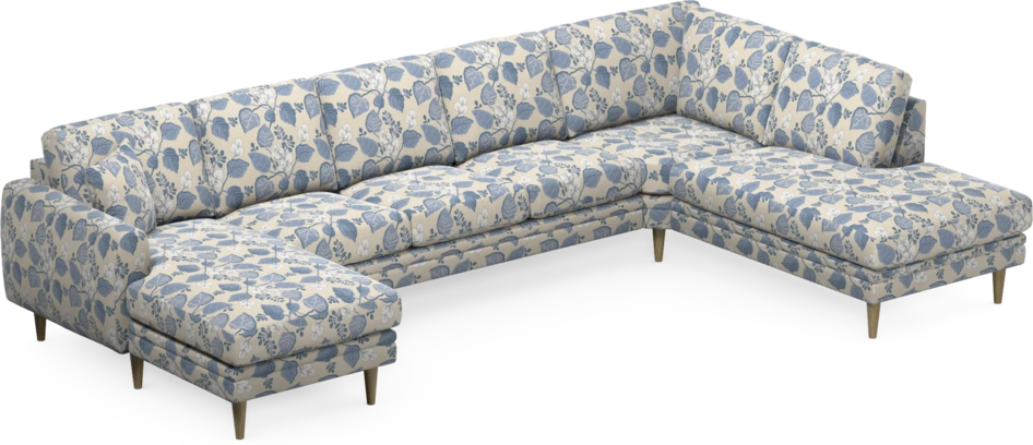 Eden - 3-sits soffa med schäslong vänster och divan höger - Flerfärgad