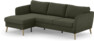 County - 3-sits soffa med flyttbar schäslong - Grön
