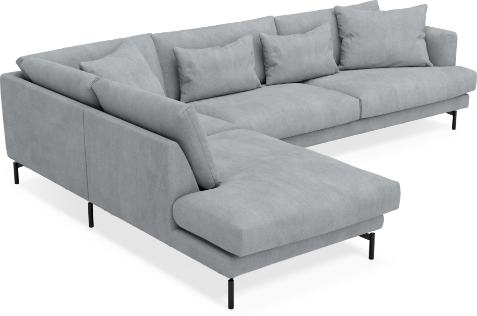 Harper - 3-sits soffa med divan vänster - Grå