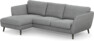 Madison Lux - 2-sits soffa med schäslong vänster - Grå