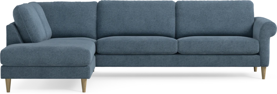 Bridge - 3-sits soffa med divan vänster - Blå