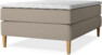 Delux Exclusive - Kontinentalsäng, enkelsäng 140 cm med bäddmadrass - Beige