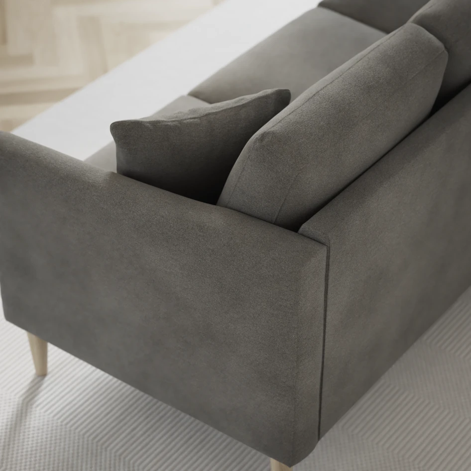 Eden - 3-sits soffa med divan vänster och schäslong höger - Grå