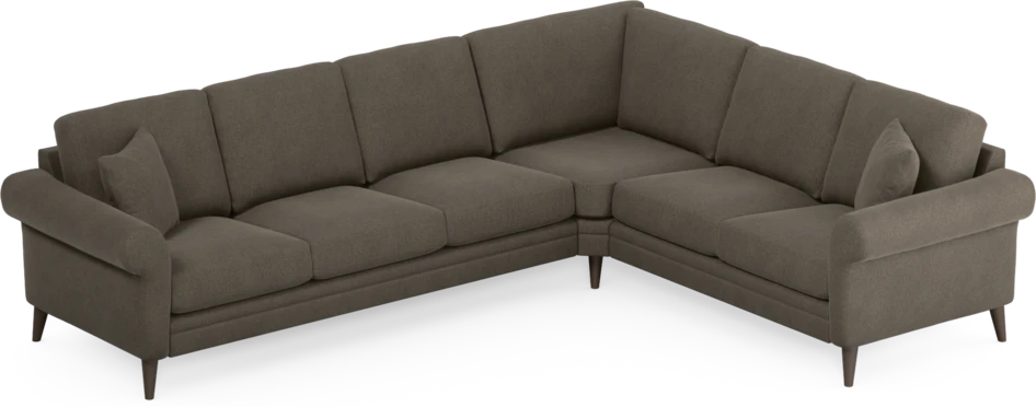Eden - Hörnsoffa, 3+2-sits - Brun