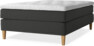 Delux Sense - Kontinentalsäng, enkelsäng 140 cm med bäddmadrass - Grå
