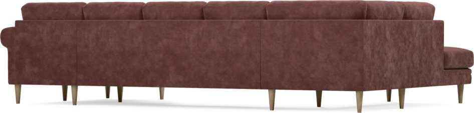 Eden - 3-sits soffa med divan vänster och schäslong höger - Röd