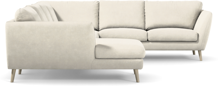 Madison Lux - Hörnsoffa med schäslong vänster - Vit