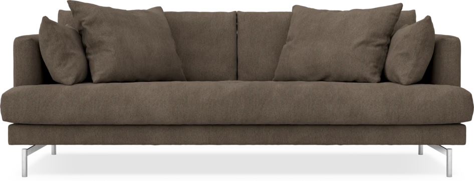 Harper - 3-sits soffa, hel dyna - Brun