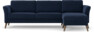 Bridge - 3-sits soffa med schäslong höger - Blå