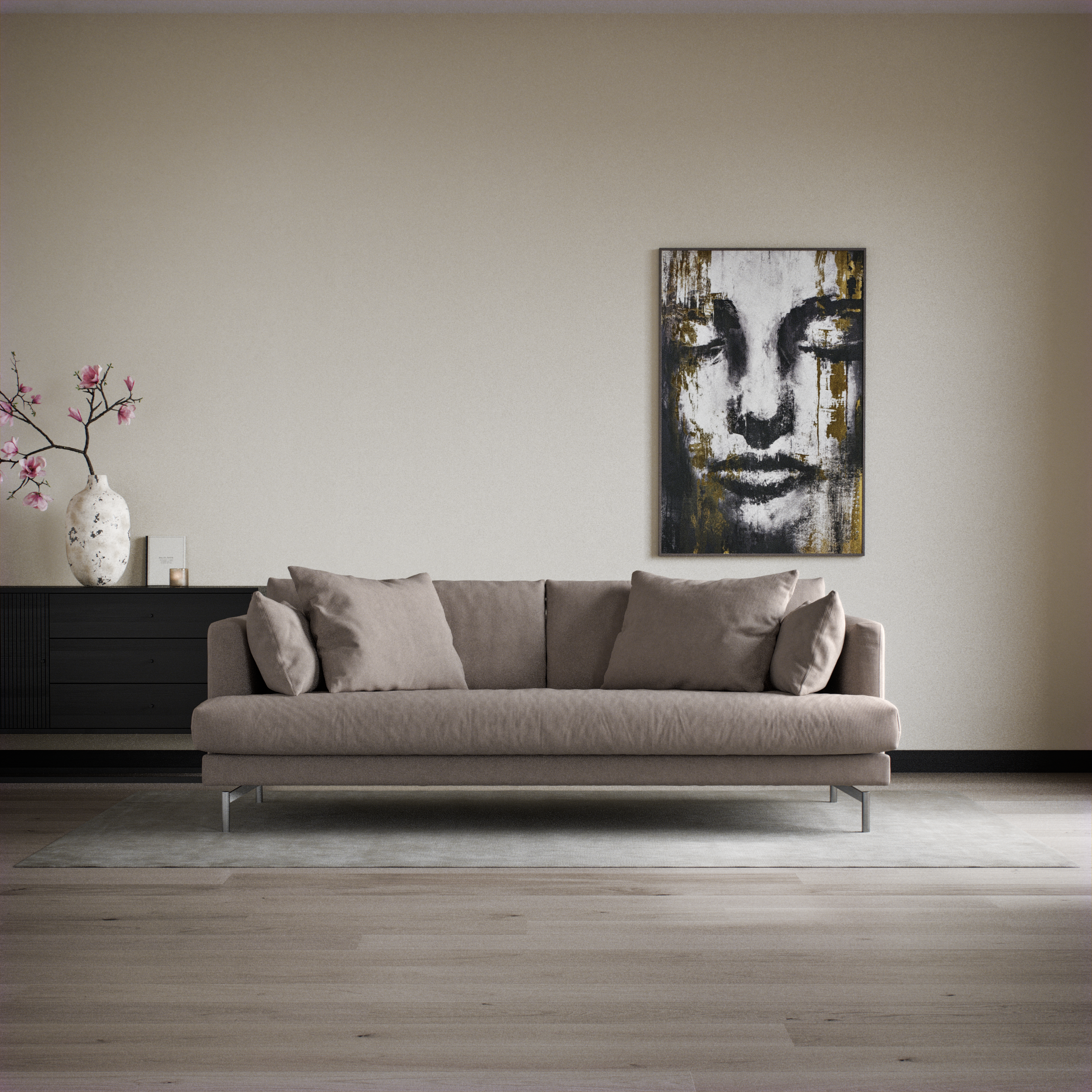 Harper - 3-sits soffa, hel dyna - inspiration