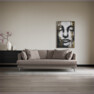 Harper - 3-sits soffa, hel dyna - Beige