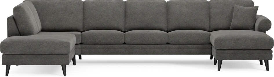 Eden - 3-sits soffa med divan vänster och schäslong höger - Grå