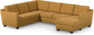 Friday - Hörnsoffa, 2+3-sits med schäslong höger - Gul