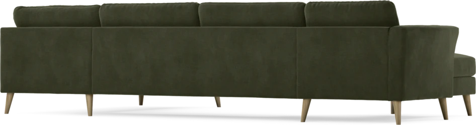 Bridge - 3-sits soffa med schäslong vänster och divan höger - Grön
